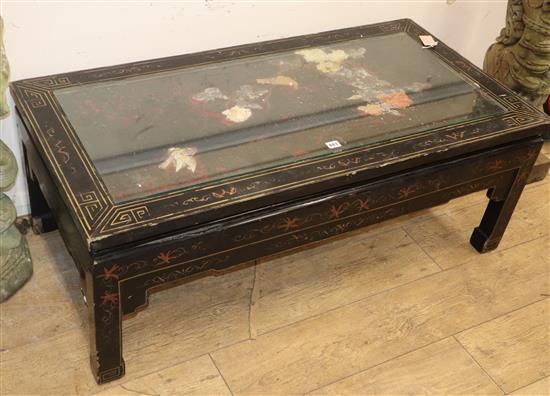 A Chinese rectangular coffee table W.120cm